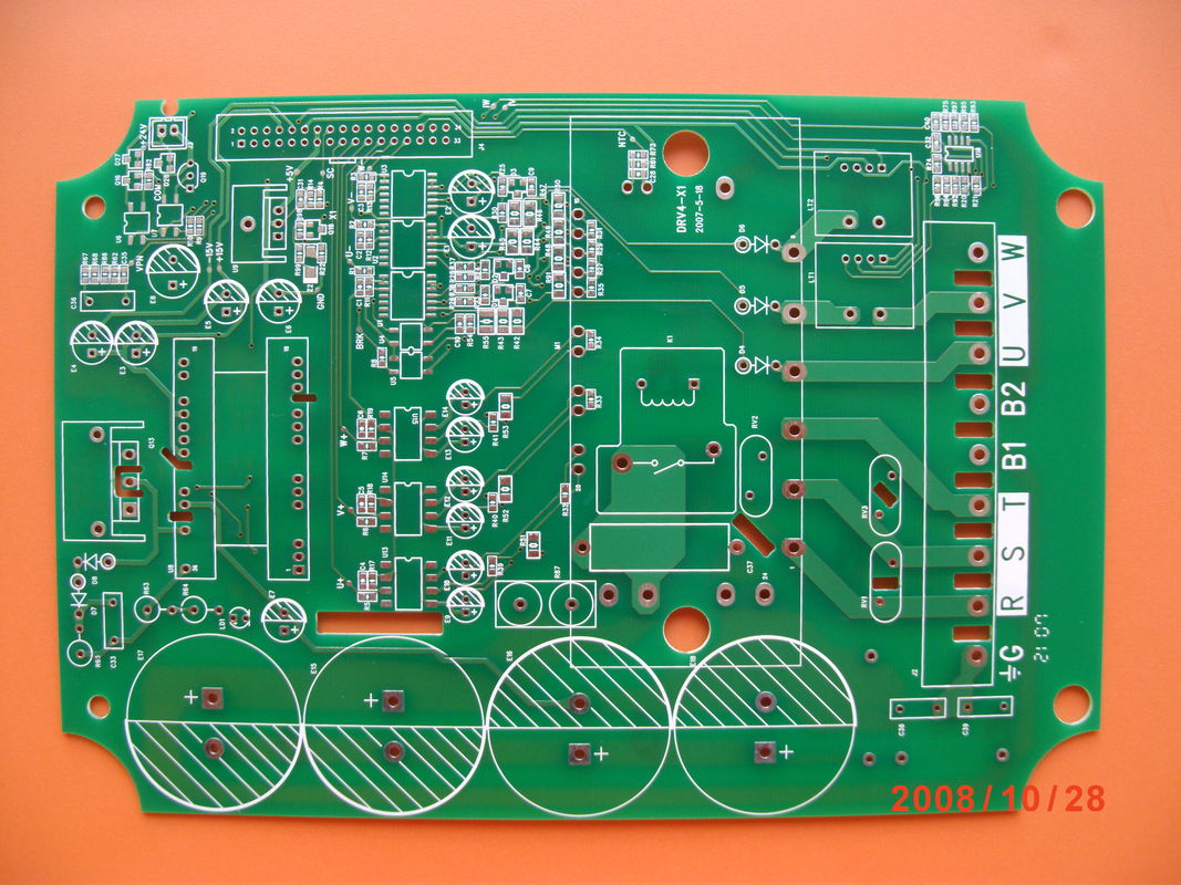 2 warstwy PCB podwójny w zielony lutownik odporny na kolor opóźniający płomień