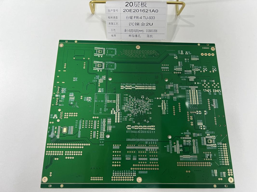 6-32 warstwy HDI PCB Produkcja z 0,25 mm BGA i pół dziury do gniazda lampy 20 warstw Tuc TU-933 PCB wysokiej prędkości