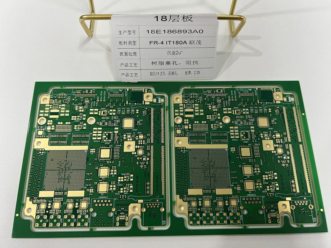 FR4 IT180 18Slayers 3+N+3 HDI PCB Board prototyp z dziurą 3/3Mil Traces X RAY Tested HDI quickturn ENIG