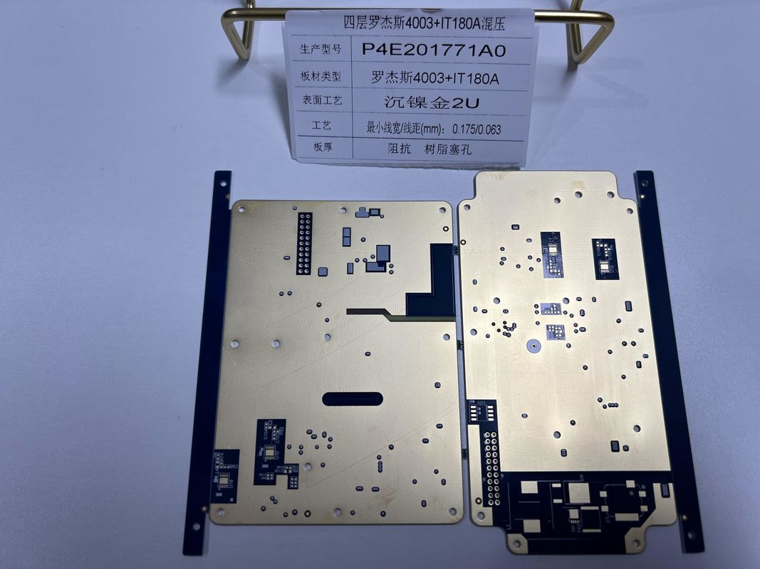 Rogers RO4003+IT180 Mieszanka Rogers PCB Board 0,5-6 oz Miedź Zanurzenie Złoto Wykończenie