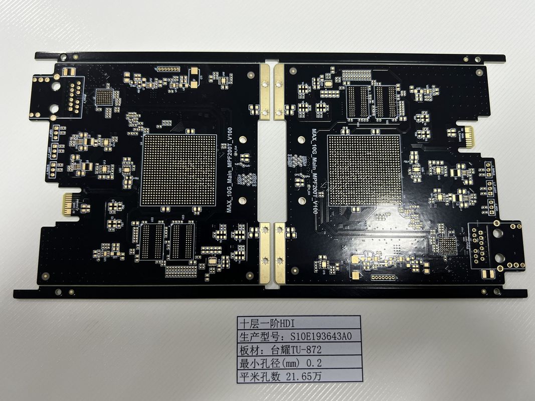 FR4 TU-872 High Speed PCB 10 warstw 3/3Mil PCB 4L 1 N 1 HDI Płyty ENIG IP4452