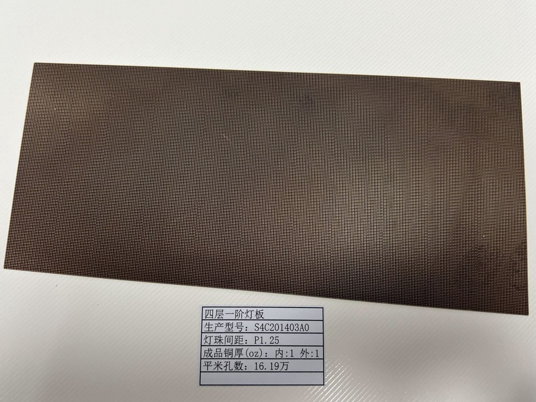 Wysokiej Gęstości Płyty PCB z podłączeniem gniazda lampy LED Ekran HDI Prototyp 4L 1+N+1 Quickturn