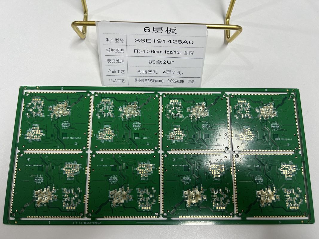Wytrzymałe płyty HDI PCB 6-32 warstwy HDI Cztery strony Półdziury Laserowe Rozmiar dziury 0,075 mm