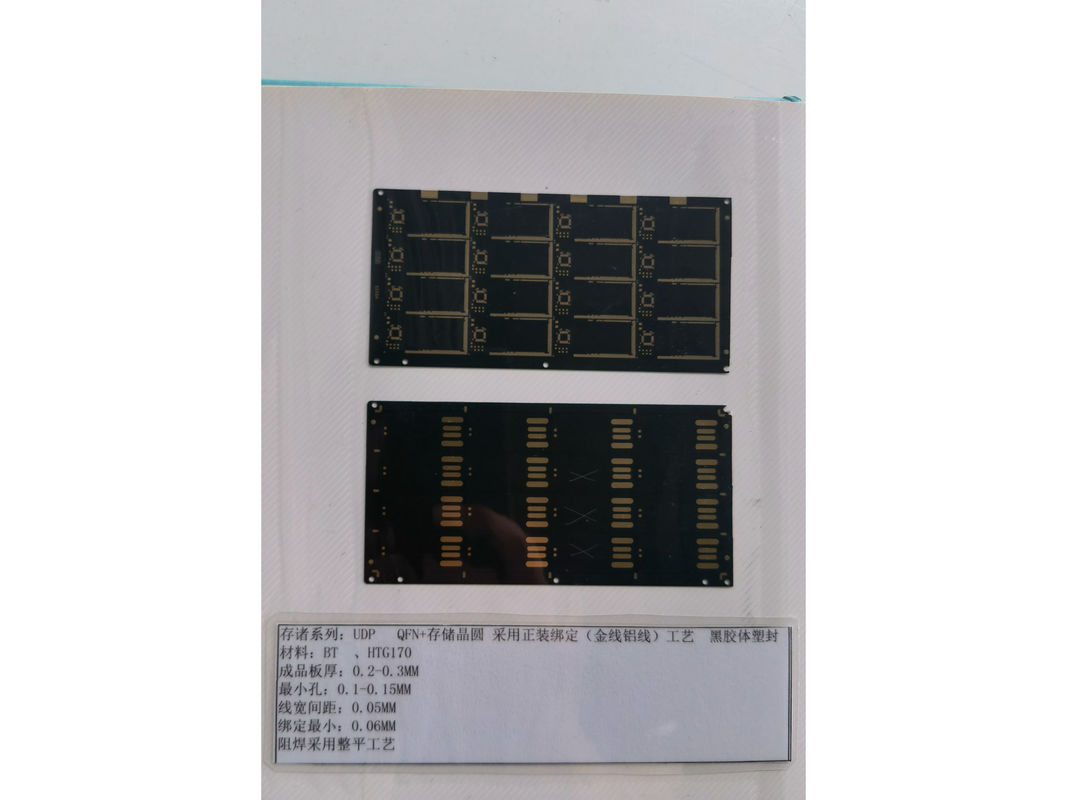 Black Solder Mask IC Substrate PCB 0.2mm RoHS Compliant For Electronic Devices Materiały BT Karta SD