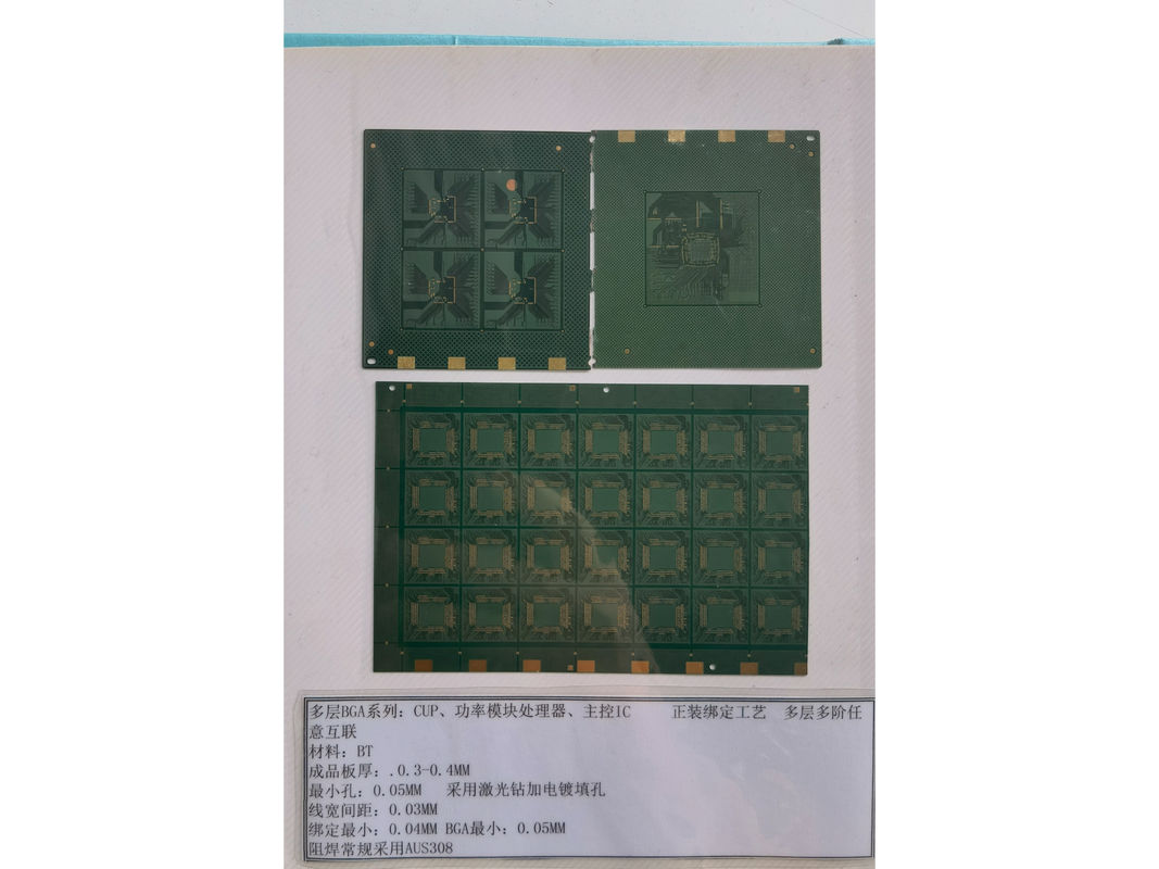 Wytrzymała Gęstość Substrat Ceramic IC PCB Ultra Thin 0.2mm 0.1mm Materiały śladowe BT
