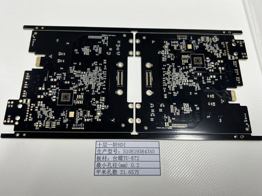 Specjalny gniazdo lampy wysokiej gęstości interkonektor PCB 10 warstw Tuc TU-872 1+N+1 Goldfinger 30U