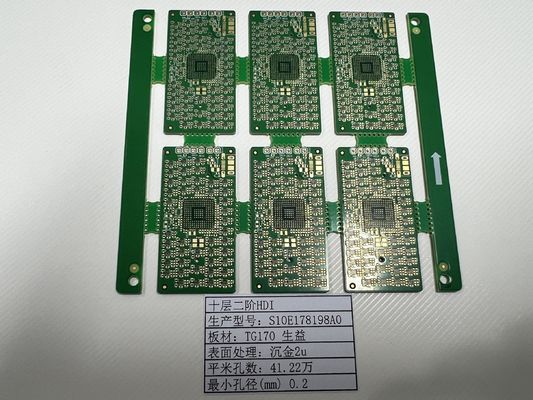 OEM HDI płyty obwodowe 10 warstwy 2 + N + 2 X Ray testowane Ultra Cienkie 0.2mm-6.00mm